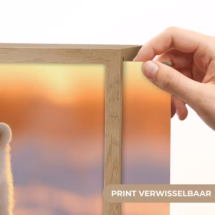 Lightbox - Wandlamp kinderkamer - Ijsbeer - Sneeuw - Zonsopgang — 5