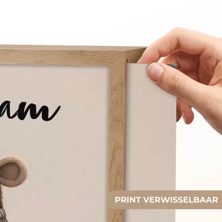 Lightbox - Wandlamp kinderkamer met naam - Aap - Roze bloemen - Speels — 5