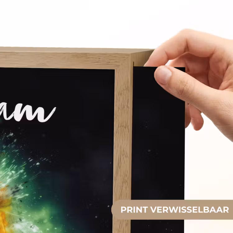 Lightbox - Wandlamp kinderkamer met naam - Bal - Voetbal - Groen - Oranje - Rook — 5