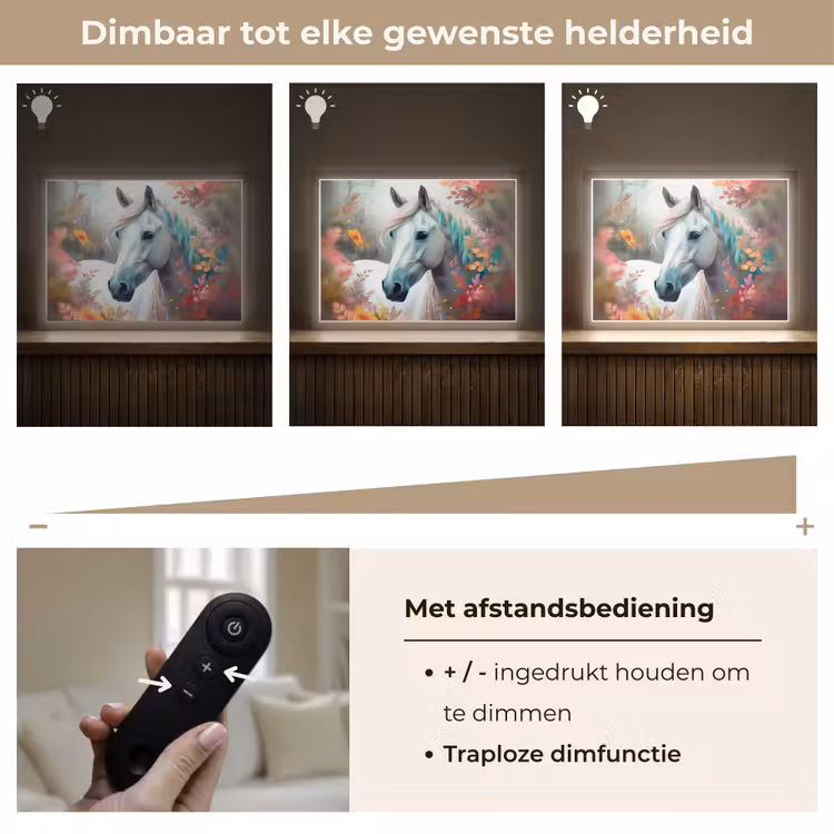 Lightbox - Wandlamp kinderkamer - Paard - Natuur - Bloemen - Dieren - Bos — 7