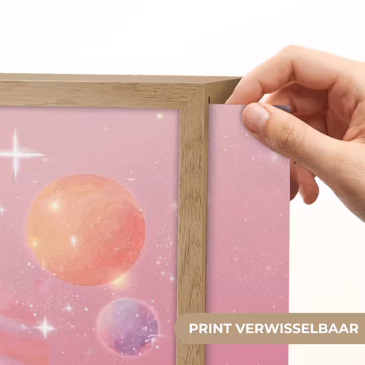 Lightbox - Wandlamp kinderkamer - Planeten - Roze - Sterren — 5