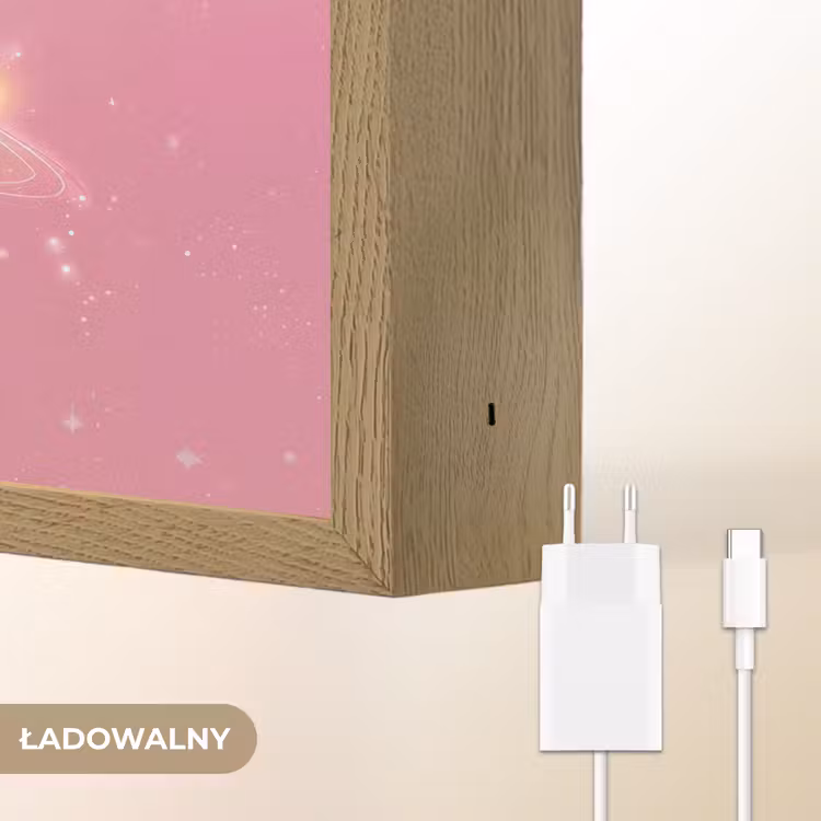 Lightbox - Wandlamp kinderkamer - Planeten - Roze - Sterren — 9