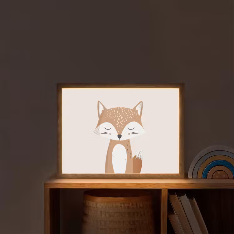 Lightbox - Wandlamp kinderkamer - Vos - Dier - Bosdieren — 2