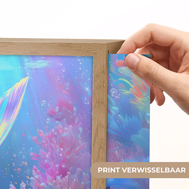Lightbox - Wandlamp kinderkamer - Zeemeerminnenstaart - Koraal - Water — 5