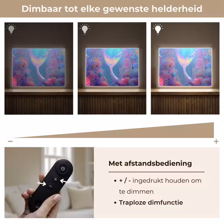 Lightbox - Wandlamp kinderkamer - Zeemeerminnenstaart - Koraal - Water — 7
