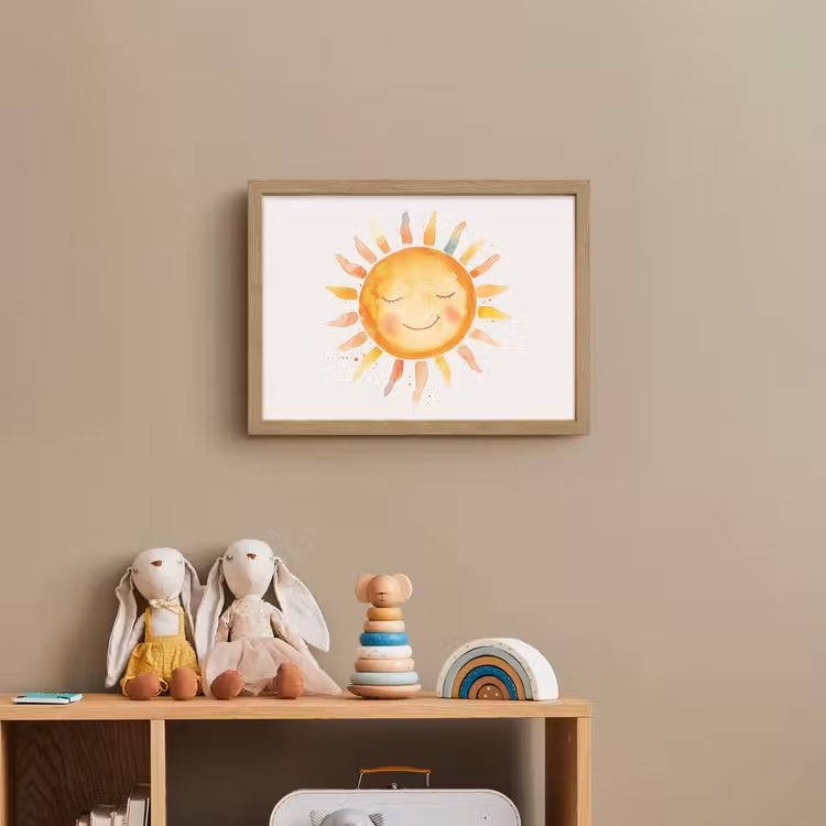 Lightbox - Wandlamp kinderkamer - Zon - Watercolor - Geel — 3