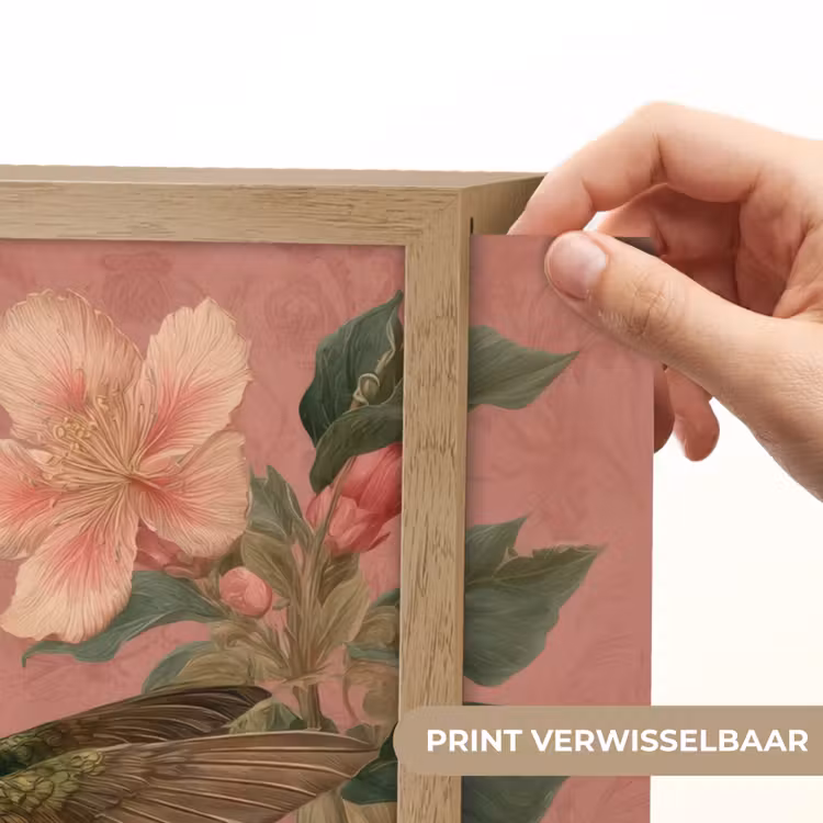 Lightbox - Wandlamp - Kolibries - Bloemen - Groen - Roze — 5