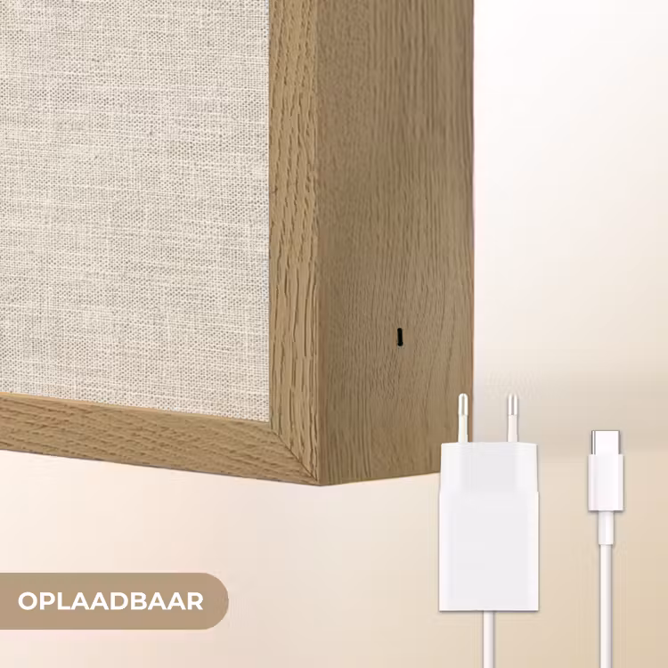 Lightbox - Wandlamp - Linnen - Textuur - Beige — 7