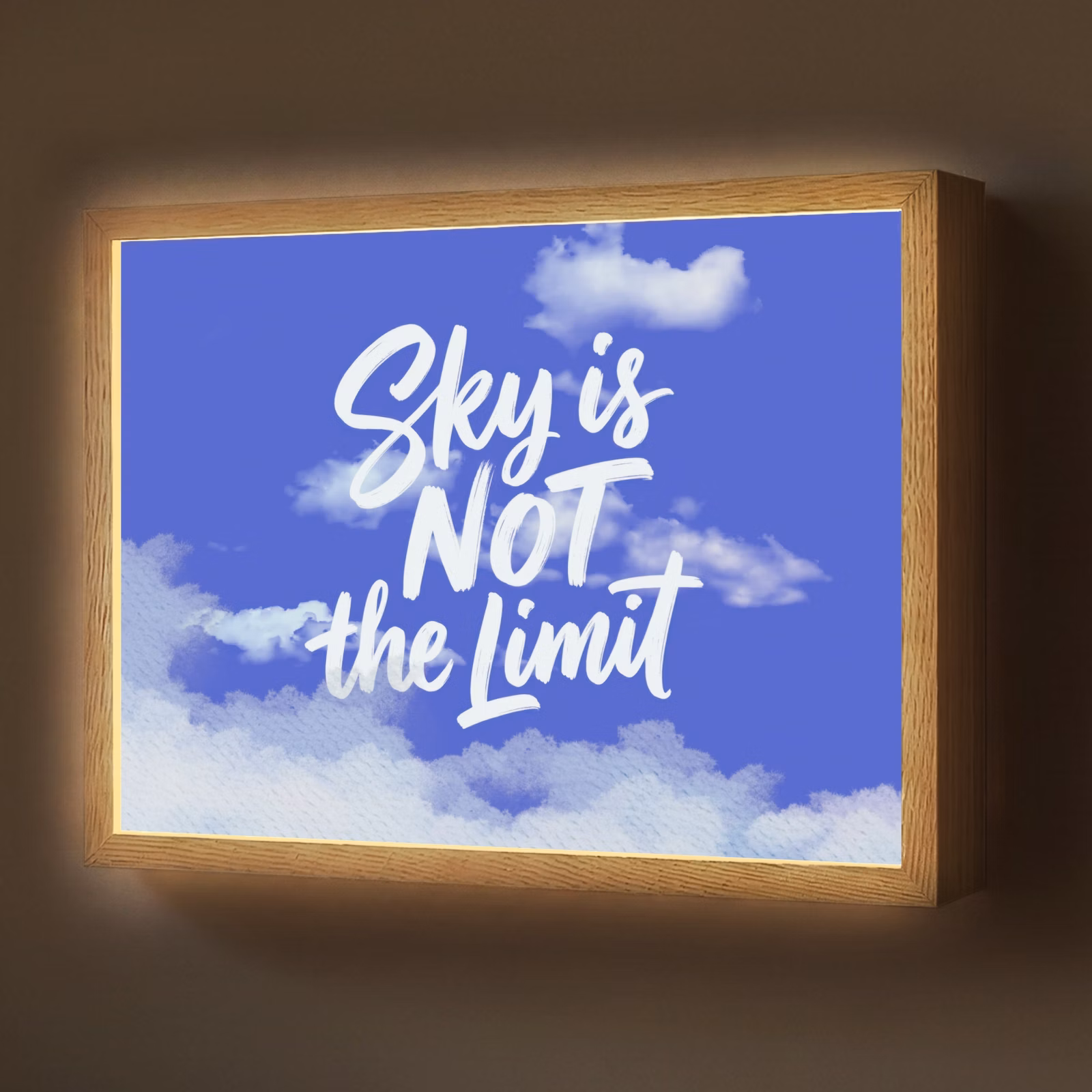 Lightbox - Wandlamp - Sky is not the limit - Blauwe lucht - Wolken — 1