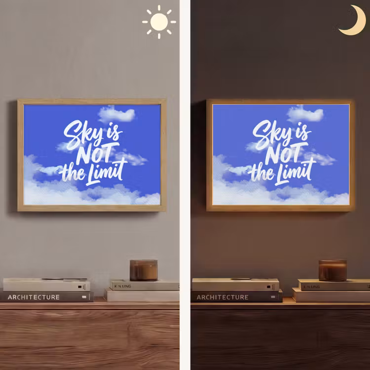Lightbox - Wandlamp - Sky is not the limit - Blauwe lucht - Wolken — 6