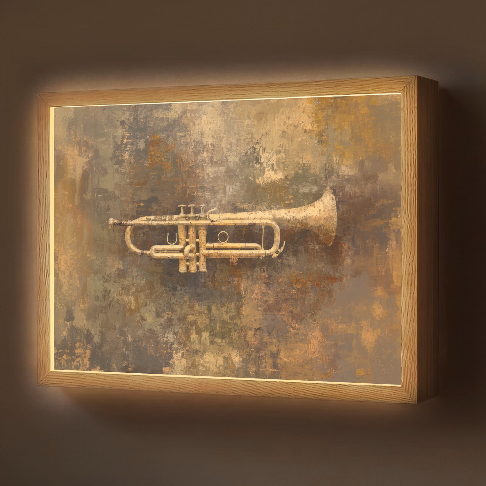 Lightbox - Wandlamp - Trompet - Geel - Muzikaal — 1