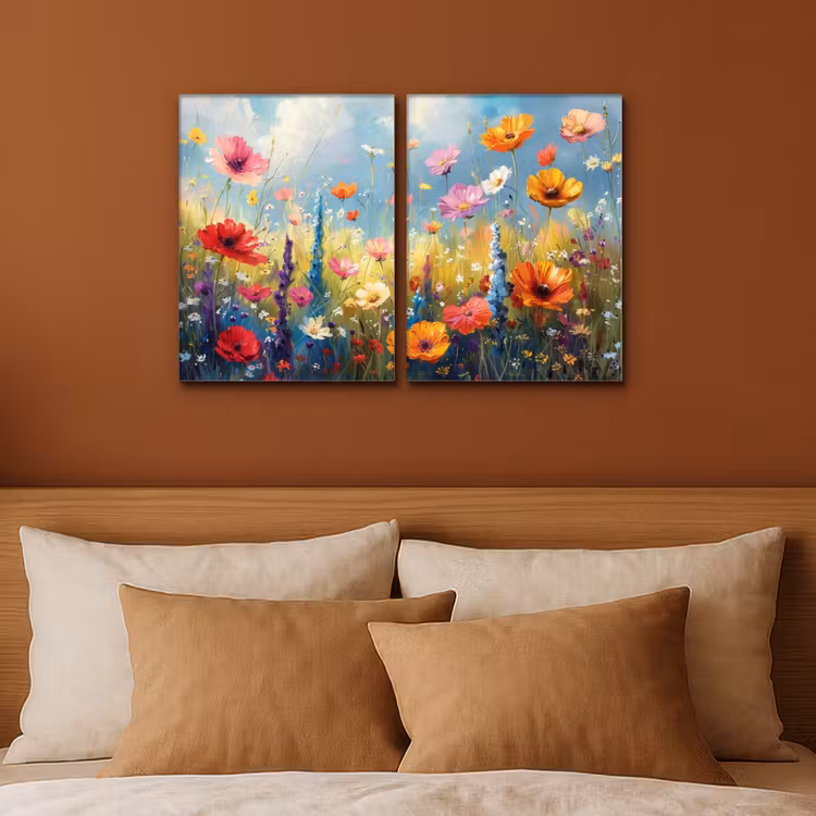 Meerluik schilderij - 2 luiken - Bloemen - Lente - Kleurrijk - Zomers — 3