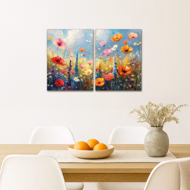 Meerluik schilderij - 2 luiken - Bloemen - Lente - Kleurrijk - Zomers — 5