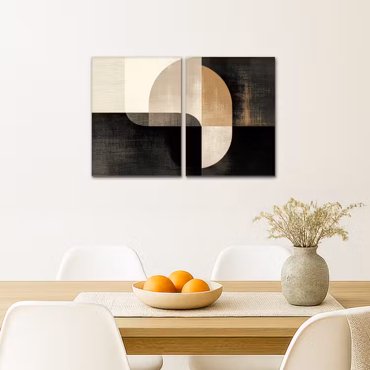 Meerluik schilderij - 2 luiken - Vormen - Abstract - Goud — 5