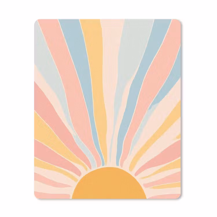 Muismat - Illustratie - Zon - Pastelkleuren — 1