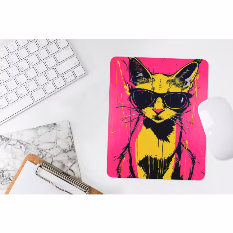 Muismat - Kat - Art - Zonnebril - Roze — 4