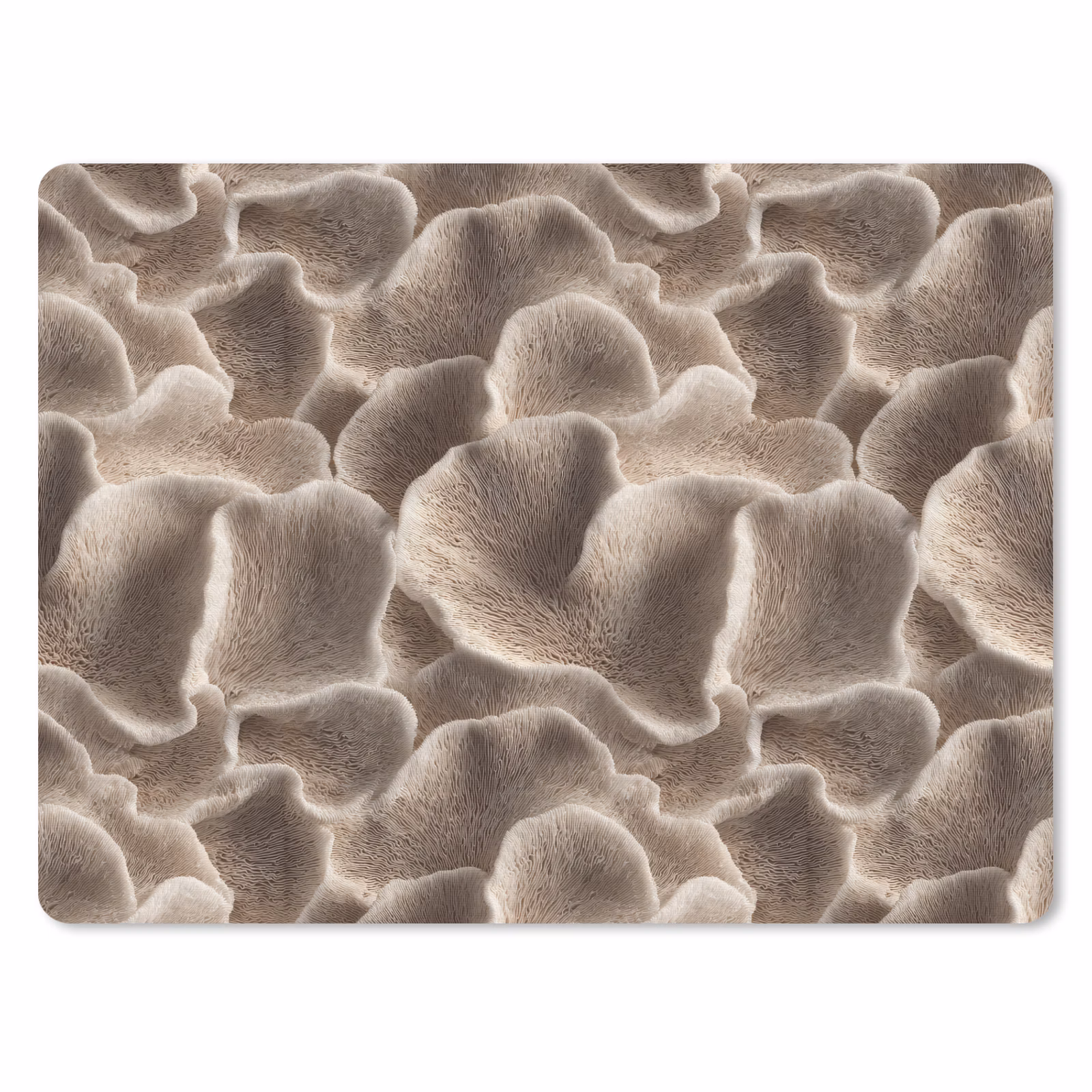 Muismat - Waaiervorm - Beige - Vezel textuur — 1