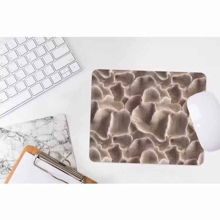 Muismat - Waaiervorm - Beige - Vezel textuur — 2