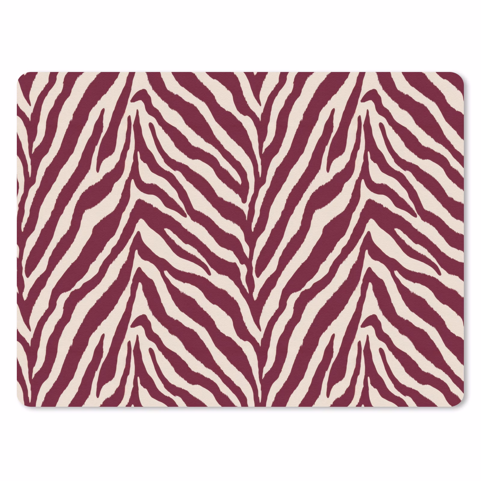 Muismat - Zebra - Motief - Bordeaux - Rood — 1