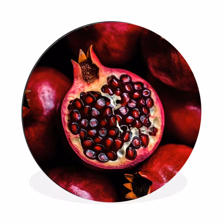 Muurcirkel aluminium Granaatappel - Rood - Fruit — 1