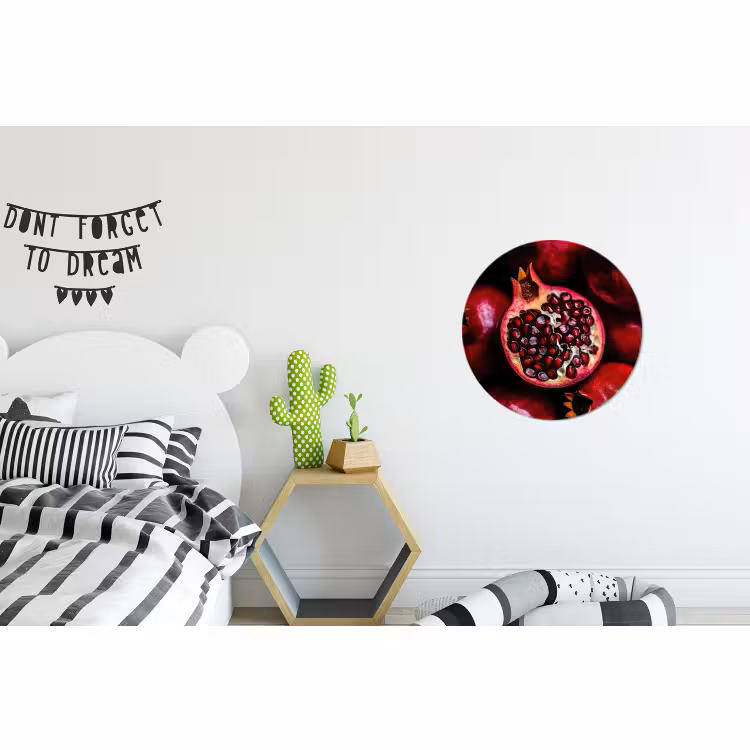 Muurcirkel aluminium Granaatappel - Rood - Fruit — 5