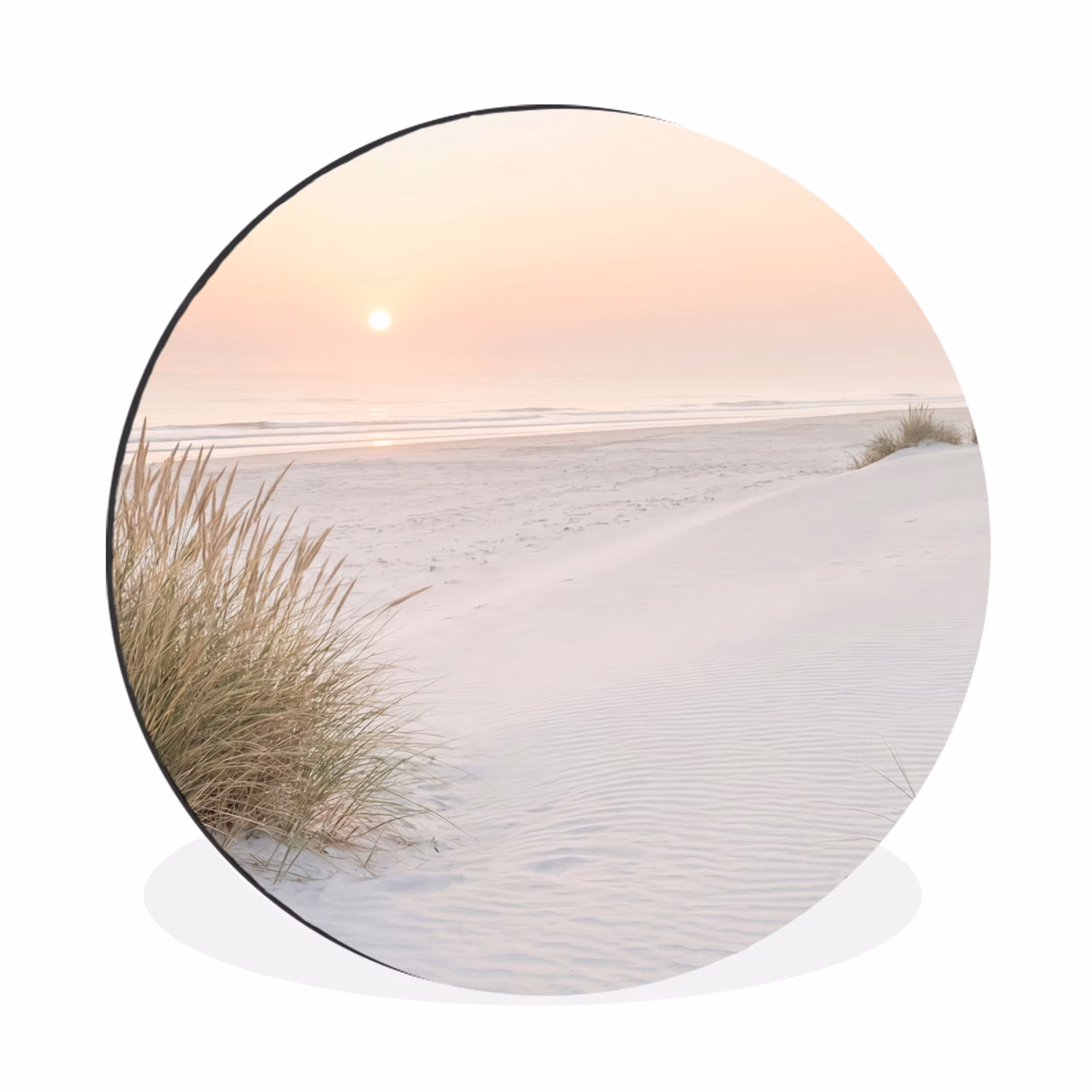 Muurcirkel aluminium Horizon - Duinlandschap - Zand — 1