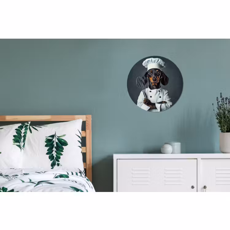 Muurcirkel aluminium Hond - Garde - Kok — 4