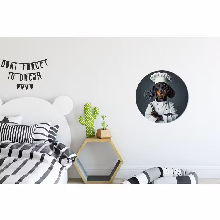 Muurcirkel aluminium Hond - Garde - Kok — 5