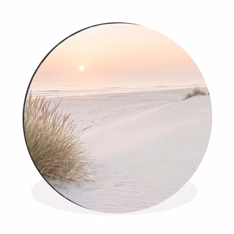 Muurcirkel aluminium Horizon - Duinlandschap - Zand — 1