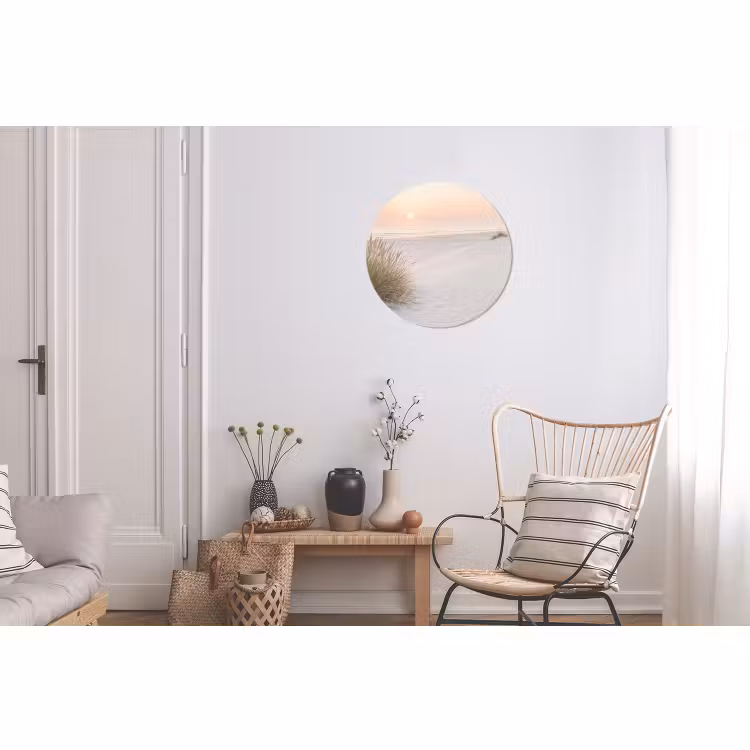 Muurcirkel aluminium Horizon - Duinlandschap - Zand — 2