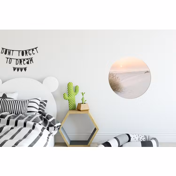 Muurcirkel aluminium Horizon - Duinlandschap - Zand — 5