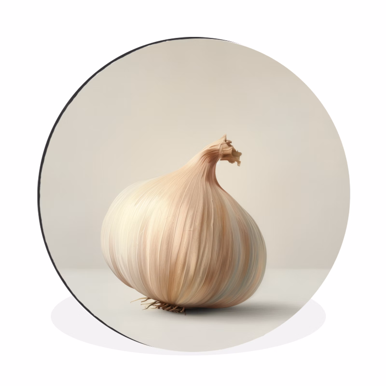 Muurcirkel aluminium Knoflook - Natuurlijk - Beige — 1