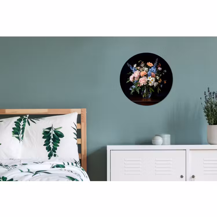 Muurcirkel aluminium Pastel - Bloemen - Glazen - Vaas — 4