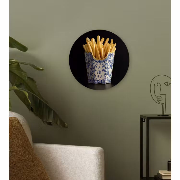 Muurcirkel - Friet - Porselein - Delfts blauw - Eten — 3