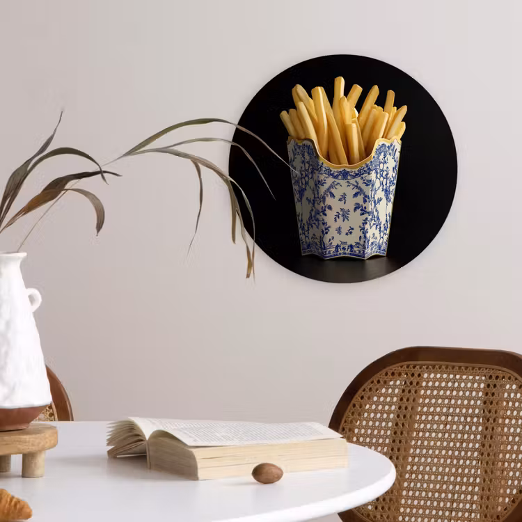 Muurcirkel glas - Friet - Porselein - Delfts blauw - Eten — 4