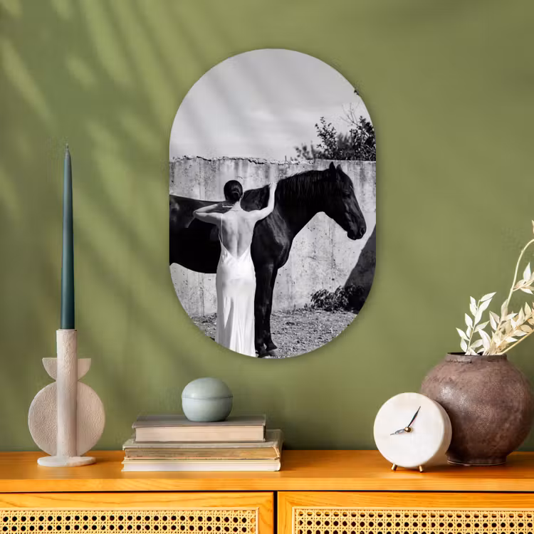 Muurovaal - Vrouw - Paard - Artistiek — 2