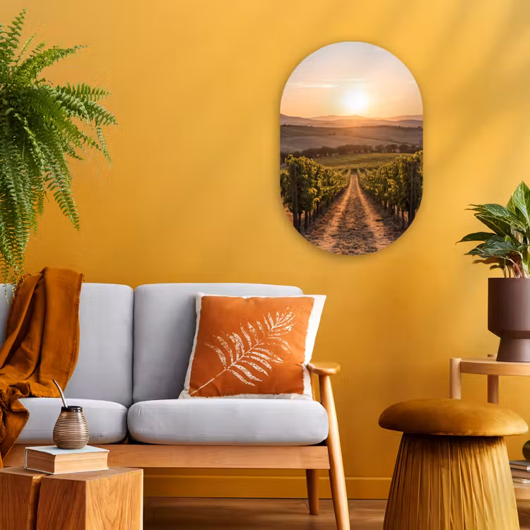 Muurovaal - Wijngaard - Zonsondergang - Landschap — 1