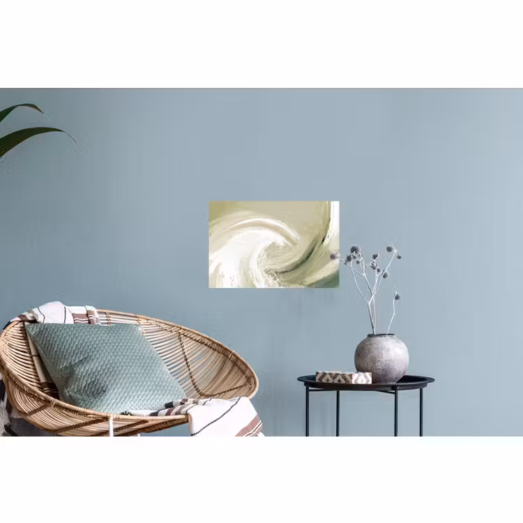 Muursticker - Abstract - Penseelstreken - Golven - Groen — 4