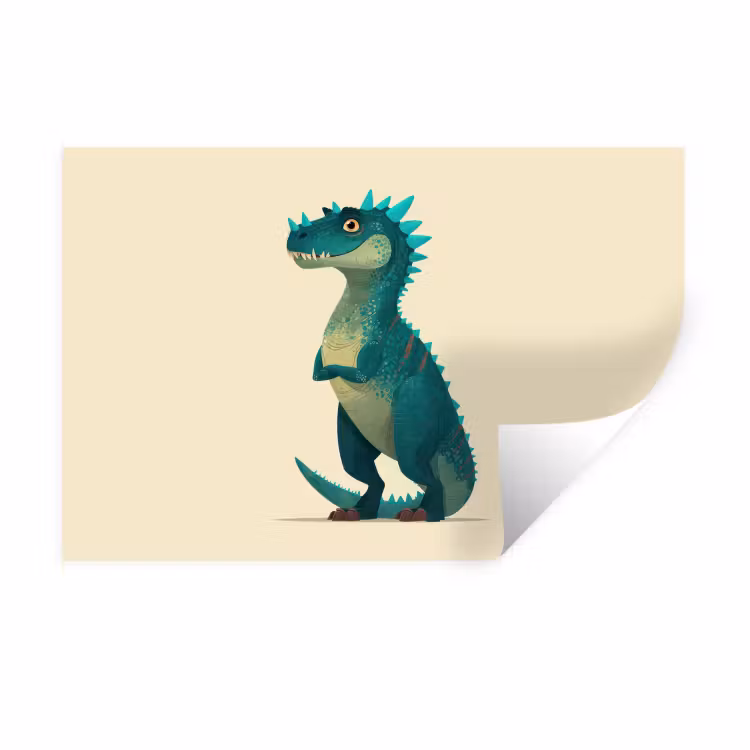 Muursticker - Dinosaurus - Turquoise - Stekels — 1