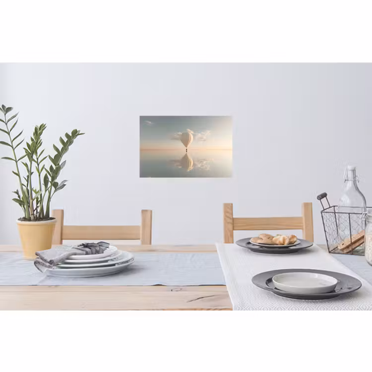 Muursticker - Luchtballon - Wolken - Water - Blauw — 3