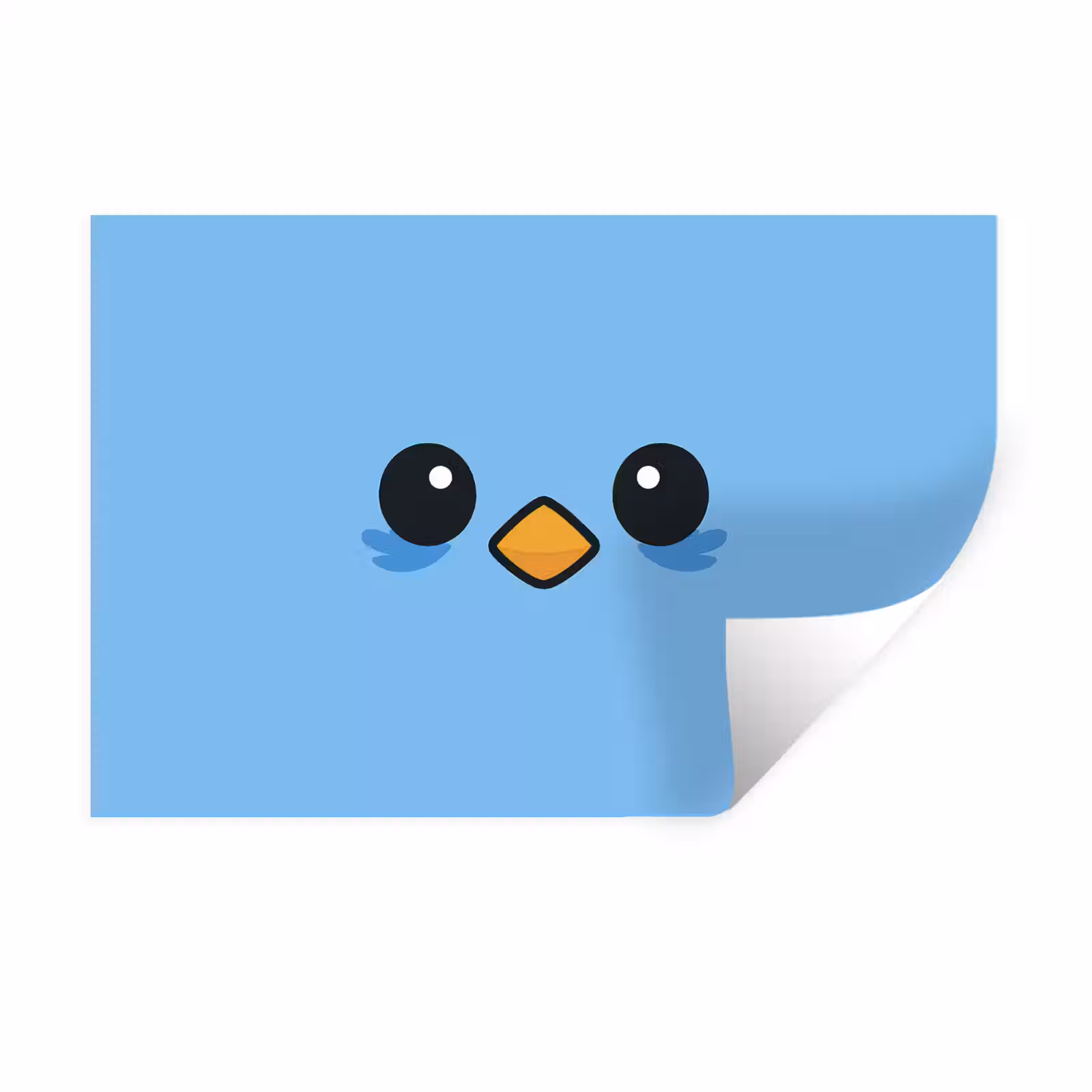 Muursticker - Vogel - Blauw - Eenvoudig — 1