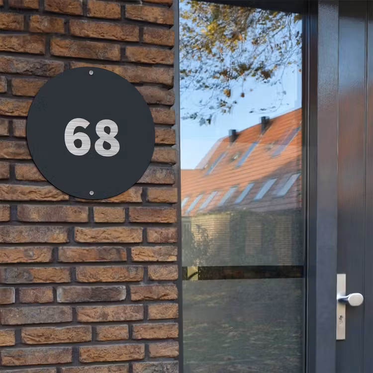 Naambordje Voordeur Antraciet — 4