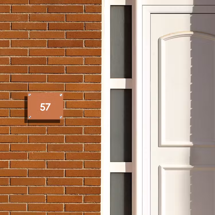 Naambordje voordeur rechthoek - Terracotta - Traditioneel — 3