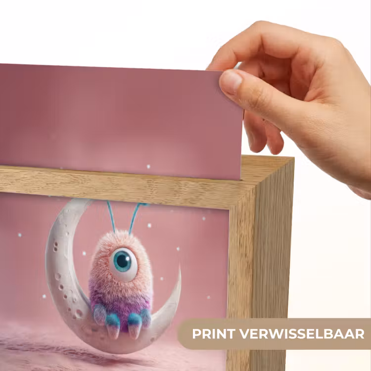 Nachtlampje - Maan - Monster - Roze — 4