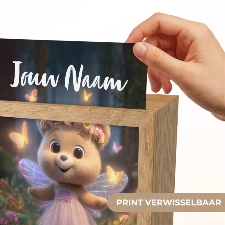 Nachtlampje met naam - Beer - Vlinders - Bos - Fairy — 4