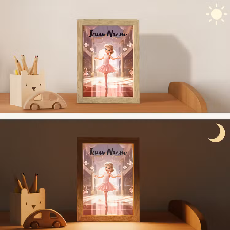 Nachtlampje met naam - Ballerina - Meisjes - Roze - Kinderen — 5