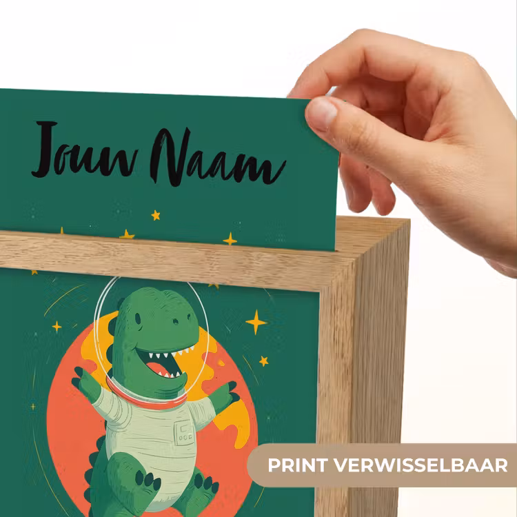 Nachtlampje met naam - Dino - Groen - Planeet — 4