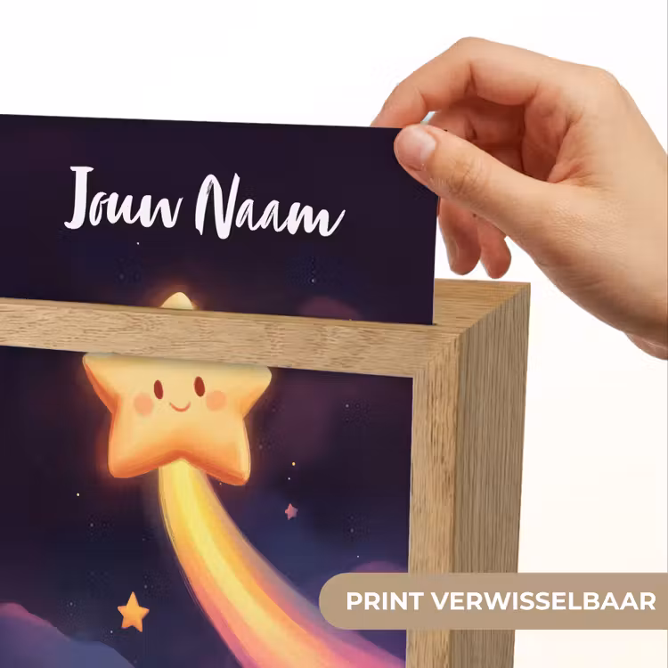 Nachtlampje met naam - Ster - Gezichtje - Lichtgevend — 4