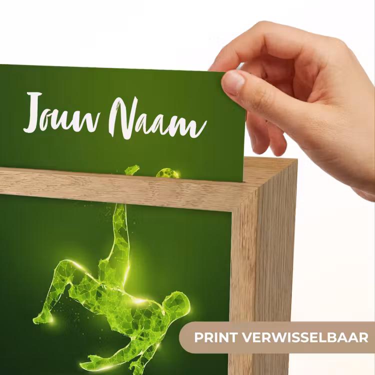 Nachtlampje met naam - Voetbal - Groen - Omhaal — 4