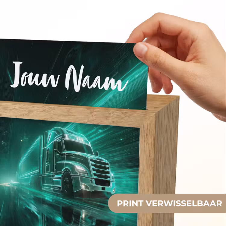 Nachtlampje met naam - Vrachtwagen - Stad - Groen - Neon — 4